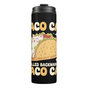 Tacocat Rückwärts Geschrieben Taco Cat Mexikanisch Thermosbecher