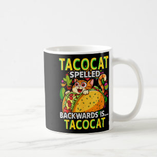 Tacocat rückwärts geschrieben taco Katze cinco de Kaffeetasse
