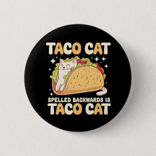 Tacocat Rückwärts Geschrieben Taco Katze Mexikanis Button