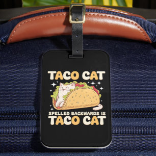 Tacocat Rückwärts Geschrieben Taco Katze Mexikanis Gepäckanhänger