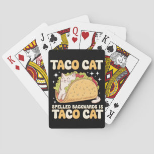 Tacocat Rückwärts Geschrieben Taco Katze Mexikanis Spielkarten