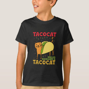 Tacocat Rückwärts geschrieben Tacos Katzen Cinco D T-Shirt