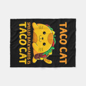 Tacocat-Shirt rückwärts geschrieben Taco Cat Cinco Fleecedecke (Vorderseite (Horizontal))