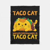 Tacocat-Shirt rückwärts geschrieben Taco Cat Cinco Fleecedecke (Vorderseite)