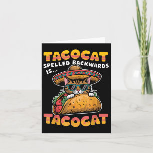 Tacocat-Shirt rückwärts geschrieben Taco Cat Cinco Karte