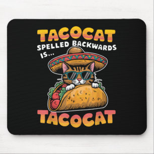 Tacocat-Shirt rückwärts geschrieben Taco Cat Cinco Mousepad
