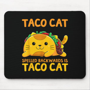 Tacocat-Shirt rückwärts geschrieben Taco Cat Cinco Mousepad