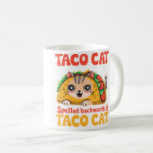 Tacocat Spelled Backward Is Tacocat Cat And Taco L Kaffeetasse (VorderseiteRechts)