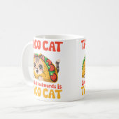 Tacocat Spelled Backward Is Tacocat Cat And Taco L Kaffeetasse (Vorderseite Links)