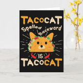 Tacocat Spelled Backwards Cinco de Mayo Cat Taco Karte (Gelbe Blume)