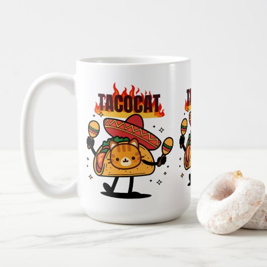 Tacocat Spelled Backwards Is Tacocat Kaffeetasse (Mit Donut)