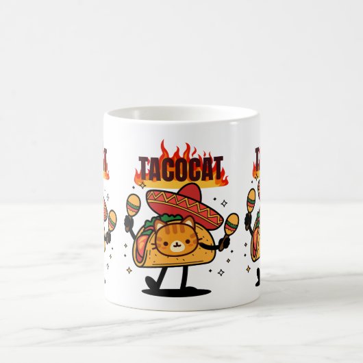 Tacocat Spelled Backwards Is Tacocat Kaffeetasse (Mittel)