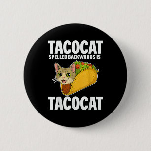 Tacocat Spelling Backed Funny Cat Geschenke Männer Button