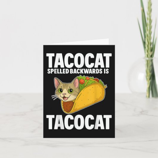 Tacocat Spelling Backed Funny Cat Geschenke Männer Karte (Vorderseite)