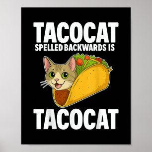 Tacocat Spelling Backed Funny Cat Geschenke Männer Poster