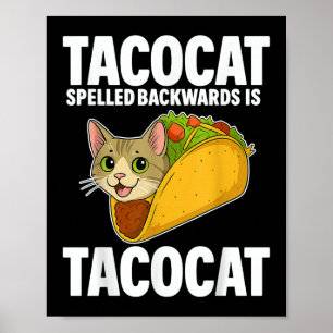 Tacocat Spelling Backed Funny Cat Geschenke Männer Poster