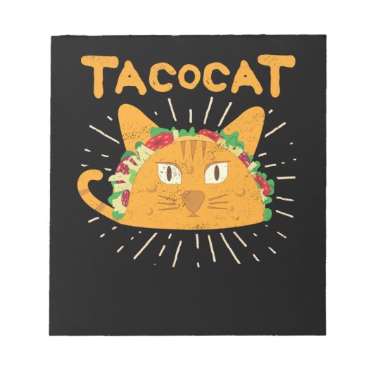 Tacocat-Spelling ist Tacocat Cat Taco Notizblock (Vorderseite)