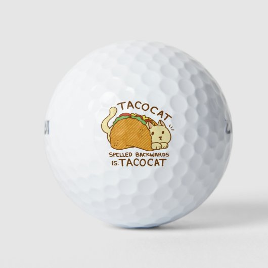 TACOCAT-TIERE IM TACO-CARTOON GOLFBALL (Vorderseite)
