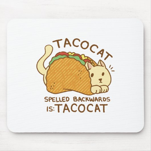 TACOCAT-TIERE IM TACO-CARTOON MOUSEPAD (Vorne)