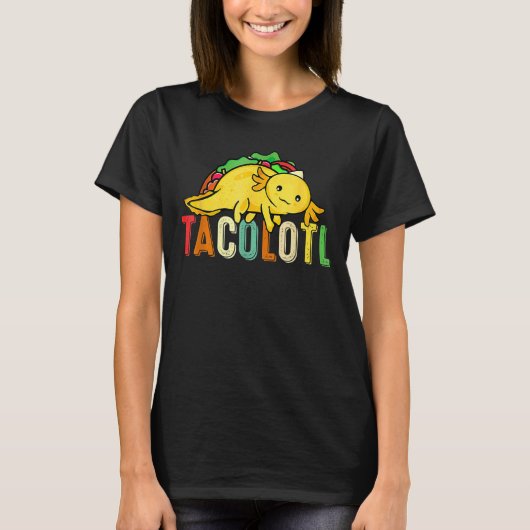 Tacolotl Taco Axolotl Niedlicher mexikanischer Axo T-Shirt (Vorderseite)