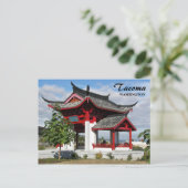 Tacoma, Chinesisches Pavillon-Foto Postkarte (Stehend Vorderseite)