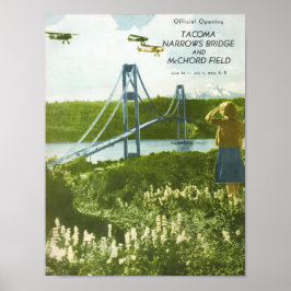 Tacoma Narrows Bridge Offiziell Opening - 1940 Poster