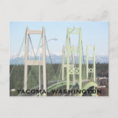 Tacoma Narrows Bridges Travel Foto Postkarte (Vorderseite)