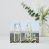 Tacoma Narrows Bridges Travel Foto Postkarte (Stehend Vorderseite)