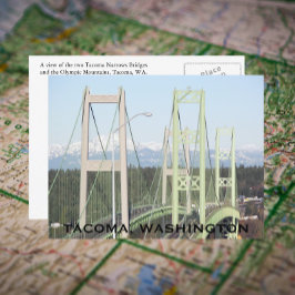 Tacoma Narrows Bridges Travel Foto Postkarte