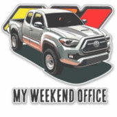 Tacoma Off-Road-Lieferwagen meines Wochenendes Aufkleber (Vorderseite)