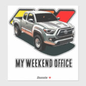 Tacoma Off-Road-Lieferwagen meines Wochenendes Aufkleber (Blatt)