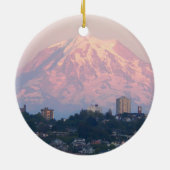 Tacoma und Rainier Holiday Keramik Ornament (Hinten)