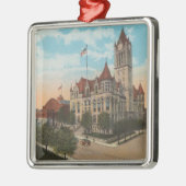 Tacoma, WA - Ansicht des Pierce County Ornament Aus Metall (Links)