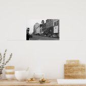 Tacoma, WA-Aussicht auf den Broadway mit Blick nac Poster (Küche)