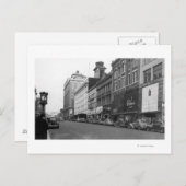 Tacoma, WA-Aussicht auf den Broadway mit Blick nac Postkarte (Vorne/Hinten)