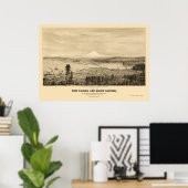 Tacoma, WA Panorama Karte - 1878 Poster (Heimbüro)