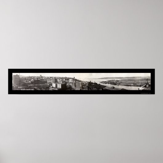 Tacoma, WA Skyline Foto 1919 Poster (Vorne)