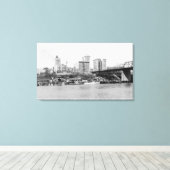 Tacoma, WA - Skyline View Downtown Leinwanddruck (Insitu (Holzboden))