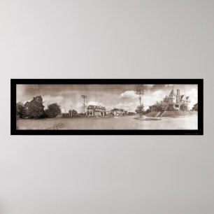 Tacoma WA Streets Foto 1908 Poster