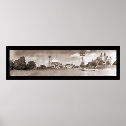 Tacoma WA Streets Foto 1908 Poster (Vorne)