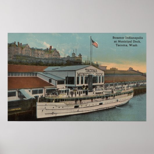 Tacoma, WA - View of Municipal Poster (Vorne)