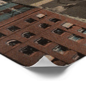 Tacoma, WA - Vogelblick in der Innenstadt Poster (Ecke)