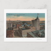 Tacoma, WA - Vogelblick in der Innenstadt Postkarte (Vorderseite)