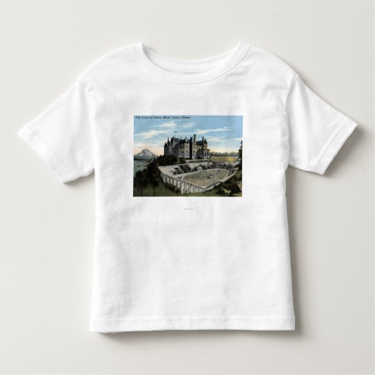 Tacoma, Washington - Ansicht von Highschool Kleinkind T-shirt (Vorderseite)