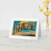 Tacoma, Washington - große Buchstabe-Szenen 2 Karte (Gelbe Blume)