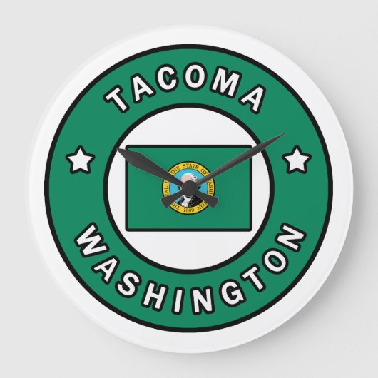 Tacoma Washington Große Wanduhr (Vorderseite)