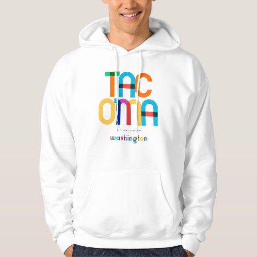 Tacoma Washington Mid Century, Pop Art, Hoodie (Vorderseite)