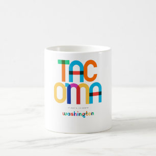 Tacoma Washington Mid Century, Pop Art, Kaffeetasse