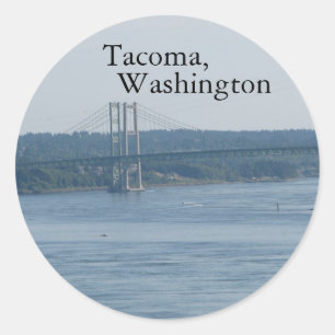 Tacoma, Washington Runder Aufkleber