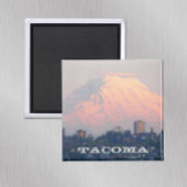 Tacoma, Washington und Mount Rainier Foto Magnet
